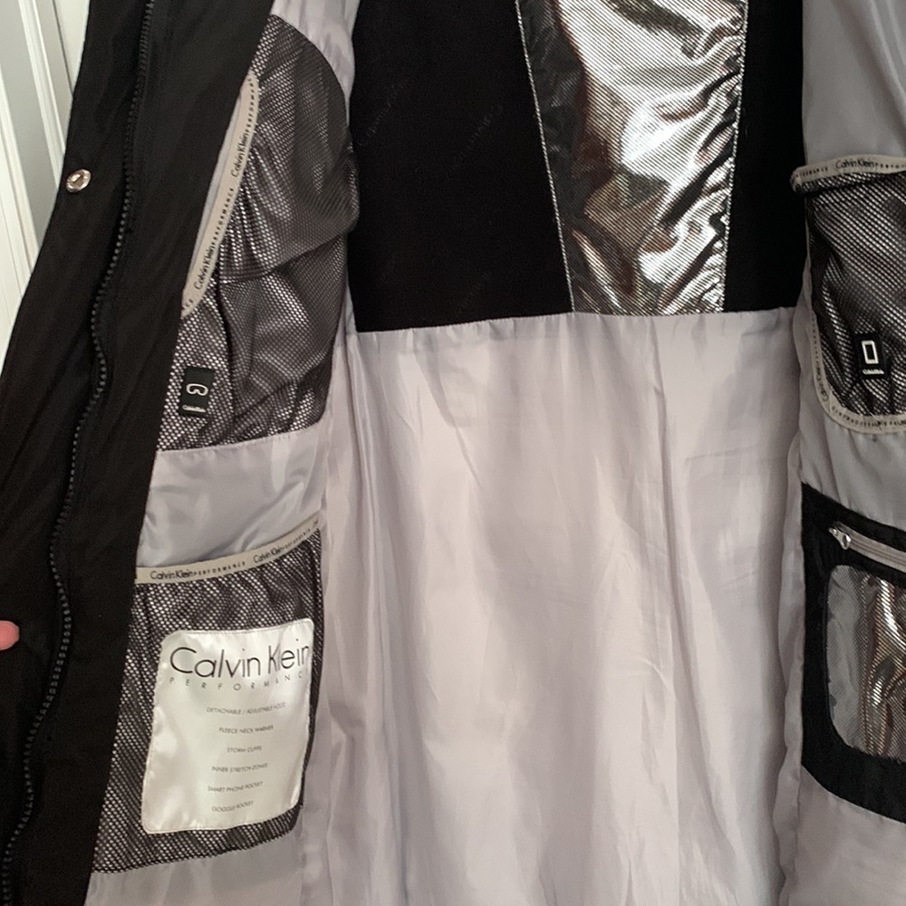 Calvin Klein performance black insulated long winter coat size XL - Picture 7 of 10